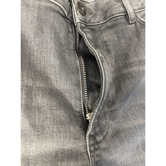 J Jill Denim Boyfriend Straight Leg Ankle Gray Washed Jeans Stretch Waist Sz 14 - Picture 3 of 6